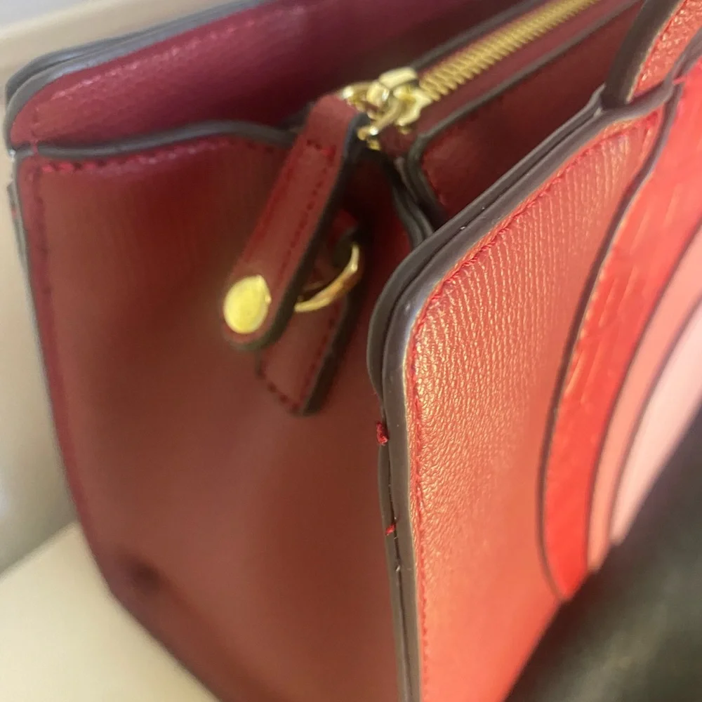 Karl Lagerfeld Red and Pink Heart Tote Bag - Picture 4 of 8